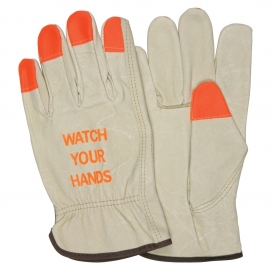 MCR Safety 3413HVI Industry Grade Pigskin Driver Gloves - \