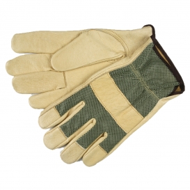 Memphis 3425 Industry Grade Grain Pigskin Leather Driver Gloves - Keystone Thumb - Mesh Back