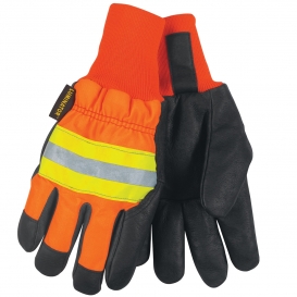 Memphis 34411 Luminator Waterproof Grain Pigskin Gloves - Thermosock Lined - Wing Thumb