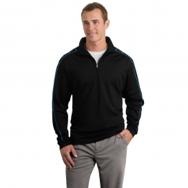 Nike 354060 Dri-FIT 1/2-Zip Cover-Up - Black/Blue Spark