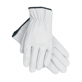 Memphis 3601 Premium Grain Goatskin Leather Driver Gloves - Straight Thumb - White
