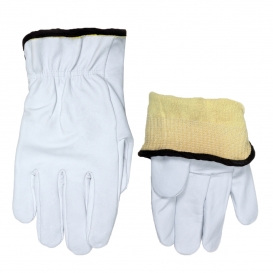 Memphis 3601K Premium Grain Goatskin Leather Driver Gloves - Kevlar Lined - Straight Thumb