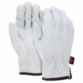 MCR Safety 3603 Select Grain Goatskin Leather Driver Gloves - Straight Thumb - White
