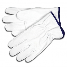 Memphis 3603 Select Grain Goatskin Leather Driver Gloves - Straight Thumb - White