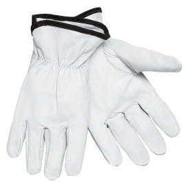 Memphis 3611 Premium Grain Goatskin Leather Driver Gloves - Keystone Thumb - White