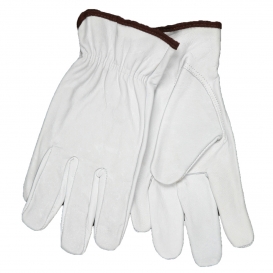 Memphis 3613 Select Grade Grain Goatskin Leather Driver Gloves - Keystone Thumb - White
