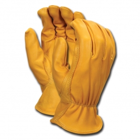 Memphis 3620 Select Grade Grain Goatskin Leather Driver Gloves - Keystone Thumb - Gold