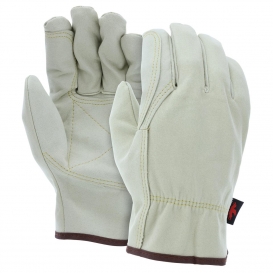 MCR Safety 3750 Split Cow Texture Synthetic Leather Driver Gloves - Double Palm