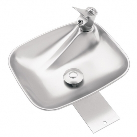 Model 4010 Deck Mounted Single Bubbler Drinking Fountain Stainless Steel Bowl