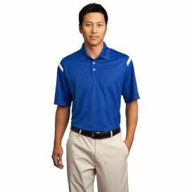 Nike 402394 Dri-FIT Shoulder Stripe Polo - Varsity Royal/White