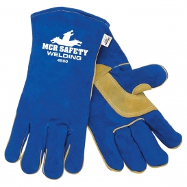 MCR Safety 4500 Premium Select Shoulder Leather Welder Gloves - Foam Lined