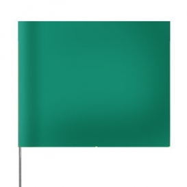Presco 4x5 Plain Marking Flags with 15 inch Wire Staff - Green - 1000 Flags