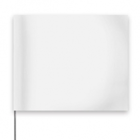 Presco 4x5 Plain Marking Flags with 21 inch Wire Staff - White - 1000 Flags