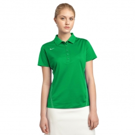 Nike 452885 Ladies Dri-FIT Sport Swoosh Pique Polo - Lucky Green