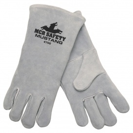 MCR Safety 4700 Mustang Premium Select Side Leather Welders Gloves - Wing Thumb - XL