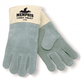 Memphis 4750 High Heat Split Leather Welders Gloves - 3.5\\\