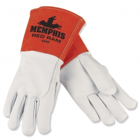 Memphis 4840 Red Ram Grain Goatskin Welders Gloves - 5\\\