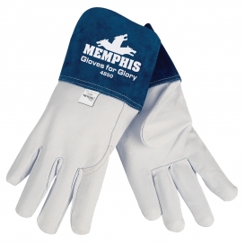 Memphis 4850 Gloves for Glory Premium Grain Goatskin Leather - MIG/TIG Welders Gloves - White