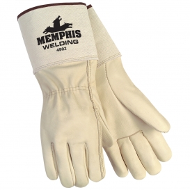 Memphis 4902 Industry Grade Grain Cow MIG/TIG Welding Gloves - 4.5\