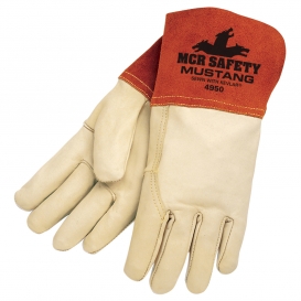 MCR Safety 4950 Mustang Premium Top Grain Cowhide Leather MIG/TIG Welding Gloves