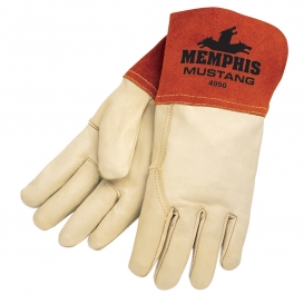 Memphis 4950 Mustang Premium Top Grain Cowhide Leather - MIG/TIG Welders Gloves - Red
