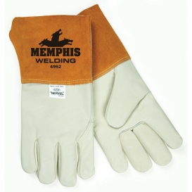 Memphis 4952 Select Grade Grain Cowhide Leather Welders Gloves - MIG/TIG - 4.5\\\