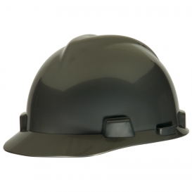MSA 495855 V-Gard Hard Hat - Fas-Trac Suspension - Silver