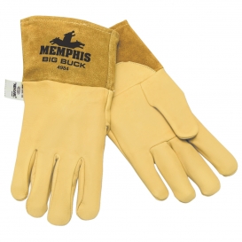 Memphis 4984 Big Buck Premium Grain Deerskin Leather MIG/TIG Welders Gloves - Yellow