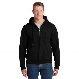 Jerzees 4999M Super Sweats NuBlend Full-Zip Hooded Sweatshirt - Black