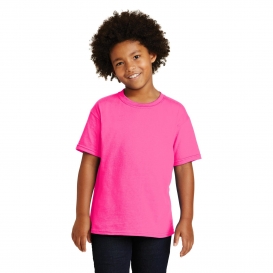 Gildan 5000B Youth Heavy 100% Cotton T-Shirt - Safety Pink