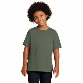Gildan 5000B Youth Heavy 100% Cotton T-Shirt - Military Green