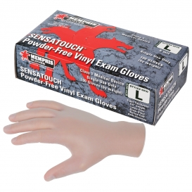 Memphis 5010 SensaTouch Disposable Vinyl Exam Gloves - 5 Mil - Powder Free - Clear