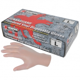 Memphis 5020 SensaGuard Disposable Vinyl Industrial Grade Gloves - 5 Mil - Powdered - Clear