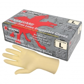 MCR Safety 5055 SensaGuard Disposable Latex Industrial Gloves - 5 Mil - Powder Free - White