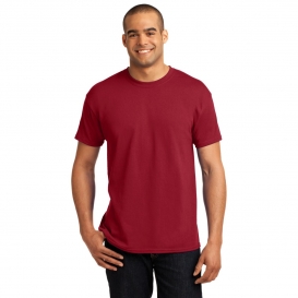Hanes 5170 EcoSmart 50/50 Cotton/Polyester T-Shirt - Deep Red