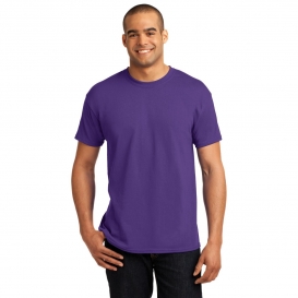 Hanes 5170 EcoSmart 50/50 Cotton/Polyester T-Shirt - Purple