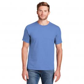 Hanes 5180 Beefy-100% T Cotton T-Shirt - Carolina Blue