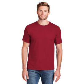 Hanes 5180 Beefy-T 100% Cotton T-Shirt - Deep Red