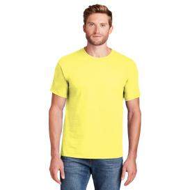 Hanes 5180 Beefy-T 100% Cotton T-Shirt - Yellow