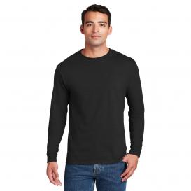 Hanes 5186 Beefy-T Cotton Long Sleeve T-Shirt - Black