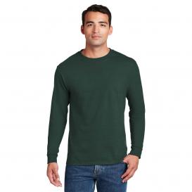 Hanes 5186 Beefy-T Cotton Long Sleeve T-Shirt - Deep Forest