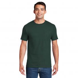 Hanes 5190 Beefy-T Cotton T-Shirt with Pocket - Deep Forest