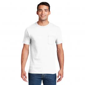 Hanes 5190 Beefy-T Cotton T-Shirt with Pocket - White