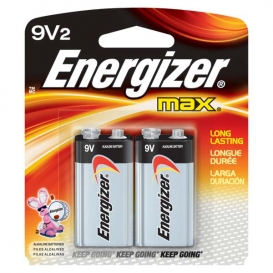 9 Volt Energizer Batteries, Max Line, 2-pack