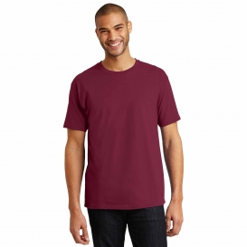 Hanes 5250 Authentic 100% Cotton T-Shirt - Cardinal