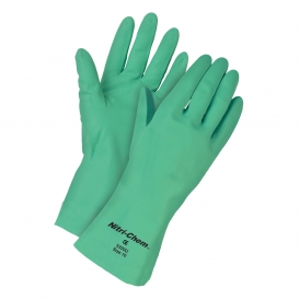Memphis 5309E Nitri-Chem Unlined Nitrile Gloves - 11 mill - Large - Green