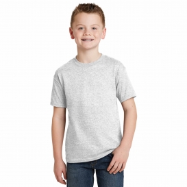 Hanes 5370 Youth EcoSmart 50/50 Cotton/Polyester T-Shirt - Ash