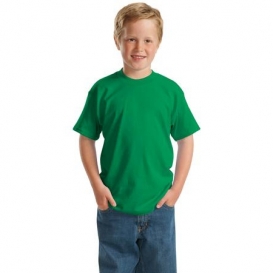 Hanes 5370 Youth EcoSmart 50/50 Cotton/Polyester T-Shirt - Kelly Green