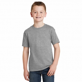 Hanes 5370 Youth EcoSmart 50/50 Cotton/Polyester T-Shirt - Light Steel