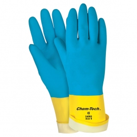 MCR Safety 5409S Chem-Tech Neoprene Over Latex Gloves - 28 mil - Straight Cuff
